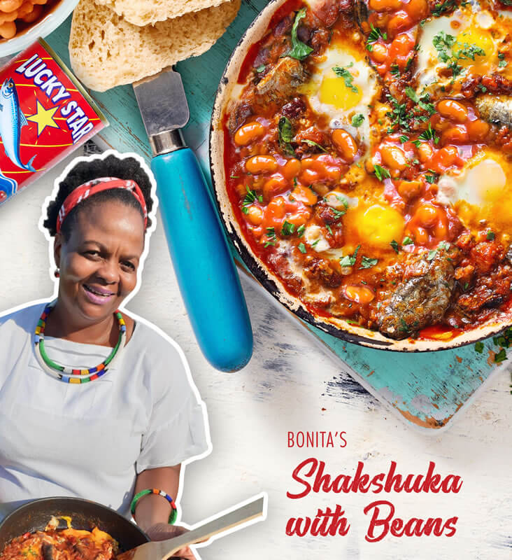 BONITA’S SHAKSHUKA WITH BEANS