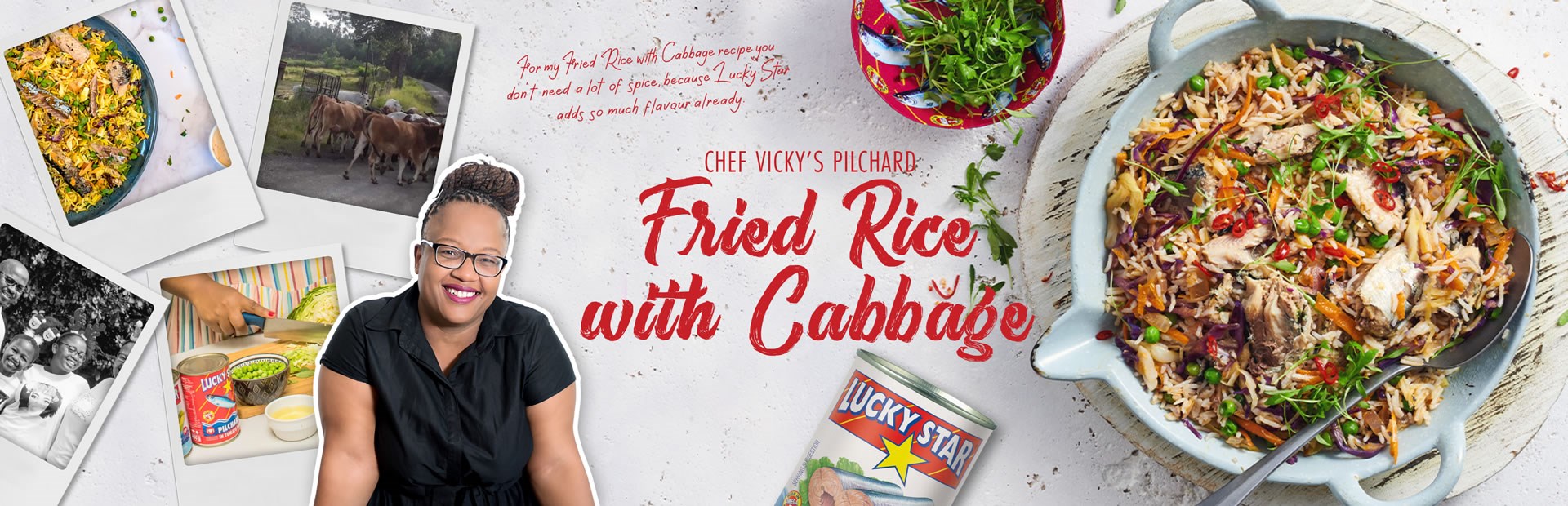 CHEF VICKY’S PILCHARD Fried Rice with Cabbage