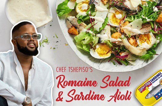 CHEF TSHEPISO'S Romaine Salad and Sardine Aioli