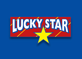 lucky star logo blue background